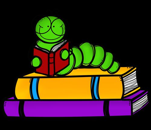 library worm cartoon